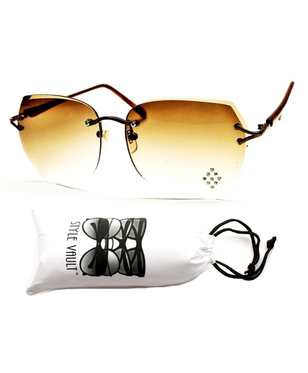Style Vault Oversized Sunglasses Bronze brown