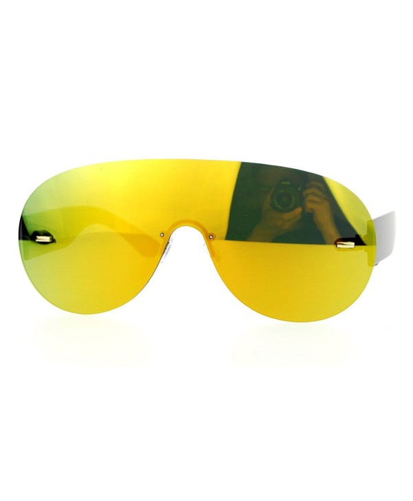 Rimless Sunglasses Oversized Aviator Fashion