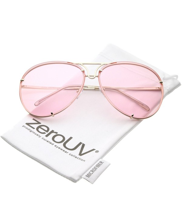 zeroUV Oversize Rimless Crossbar Sunglasses