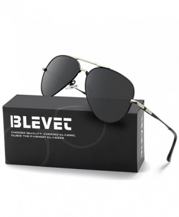 BLEVET Aviator Sunglasses Polarized Frame Grey