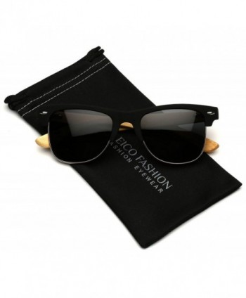 Polarized Bamboo Sunglasses Classic Rimless