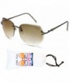 Style Vault Rectangular Sunglasses Bronze Brown