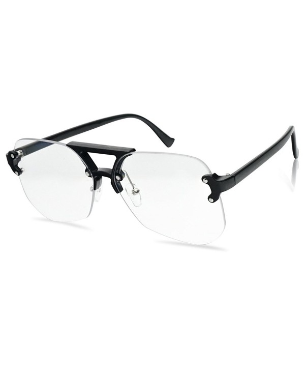 SunglassUP Rimless Geometric Transparent Aviator