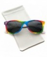 Rimmed Style Rainbow Mirrored Sunglasses