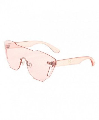 Rimless Piece Shield Sunglasses Transparent