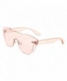 Rimless Piece Shield Sunglasses Transparent