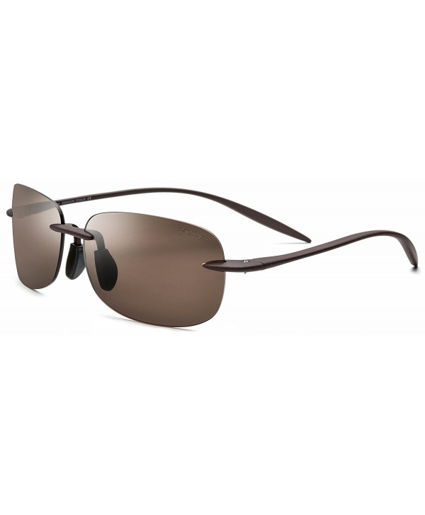 FONEX Rimless Polarized Sunglasses Square