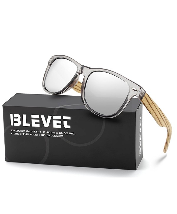 BLEVET Wooden Wayfarer Sunglasses Polarized