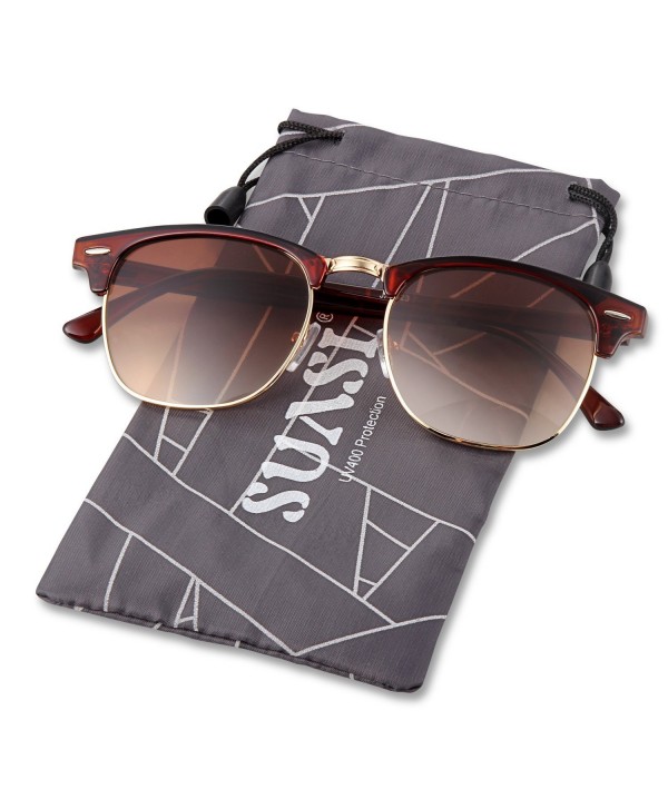 SUASI Rimmed Aviator Sunglasses Rivets