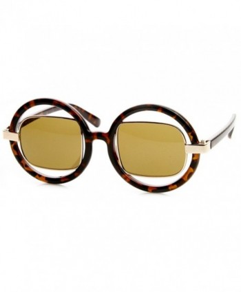 zeroUV Oversized Fashion Sunglasses Tortoise Gold