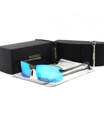 Rimless Aluminium Magnesium Polarized Sunglasses Mirrored