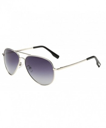 Classic Aviator Sunglasses Colored Silver