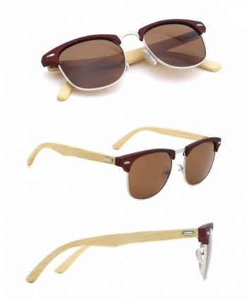 TIJN Semi Rimless Wayfarer Clubmaster Sunglasses