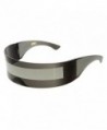 zeroUV Futuristic Monoblock Sunglasses Silver Mirror