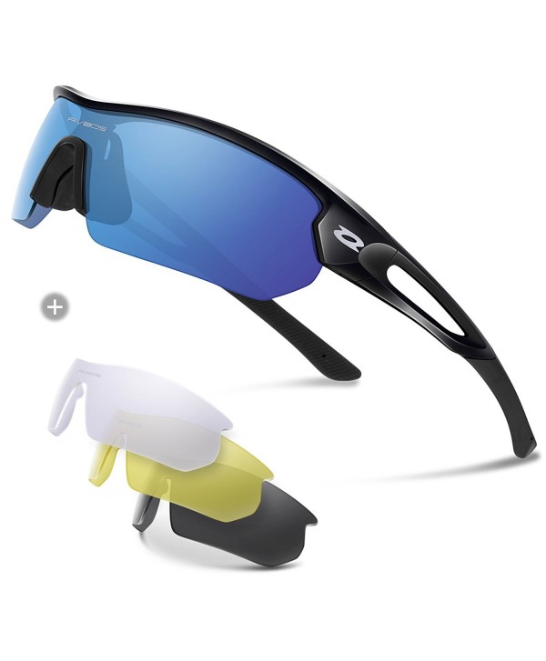 RIVBOS Polarized Sunglasses Interchangeable Baseball