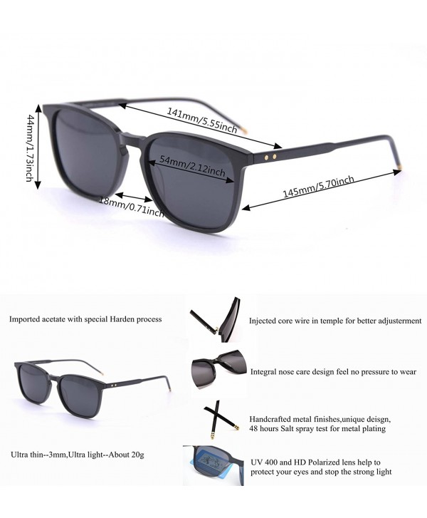 Sunglasses For Men and Women Polarized lens Acetate Material SPIRAL ...