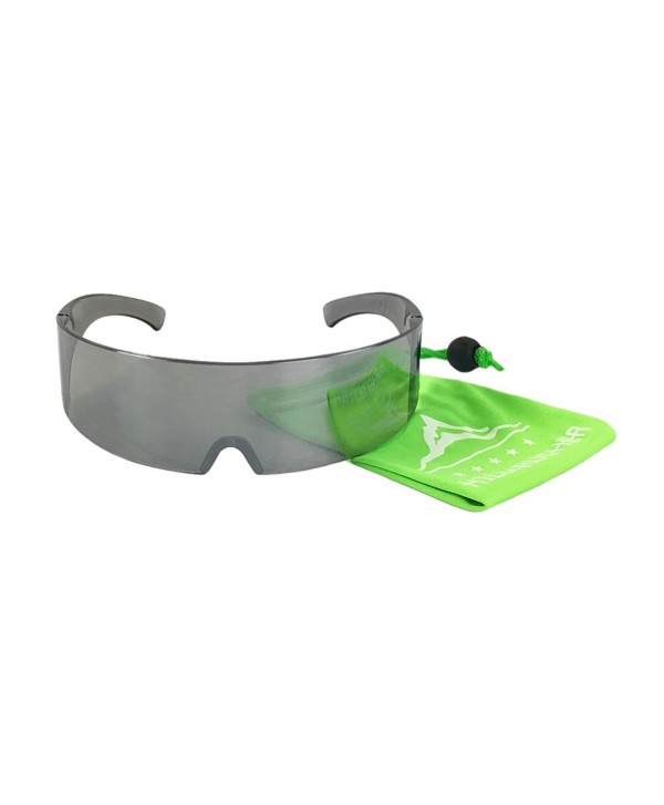 Silver Mirror Novelty Shield Sunglasses