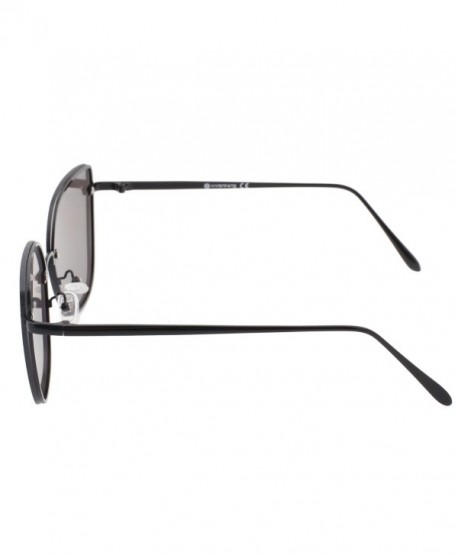 Flat Lens Rimless Sunnies Mirrored Square Aviator Sunglasses For Unisex ...