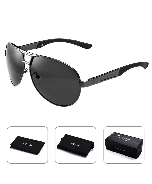 WELUK Aviator Sunglasses Polarized Oversized