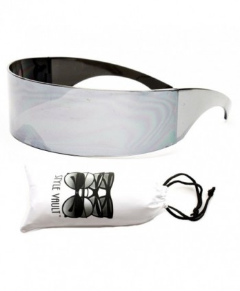 V138 vp Robocop Rimless Sunglasses Silver mirrored