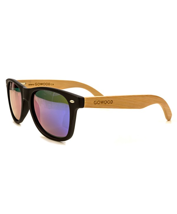 Wayfarer Sunglasses Bamboo Polarized Mirrored