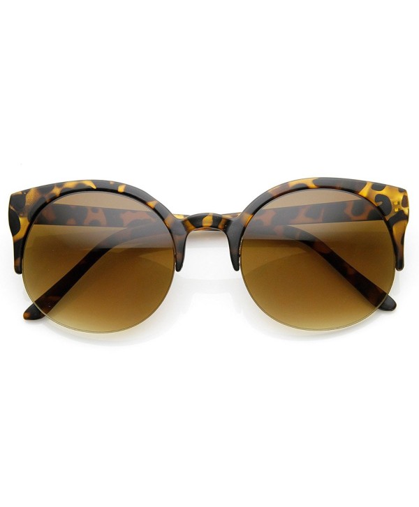 zeroUV Semi Rimless Rimmed Sunglasses Tortoise