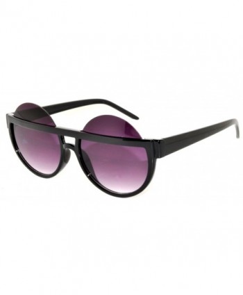 Vintage Semi Rimless Sunglasses Smoke Purple