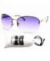 Style Vault Oversized Sunglasses Silver purple