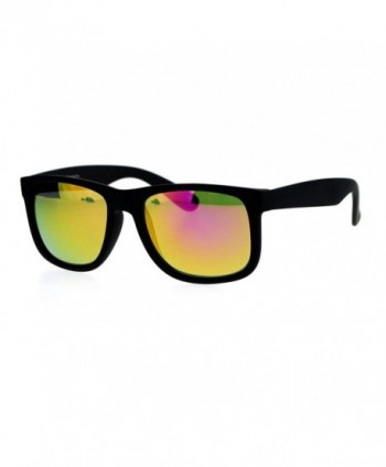 mirrored Rubberized horned Sunglasses Fuchsia