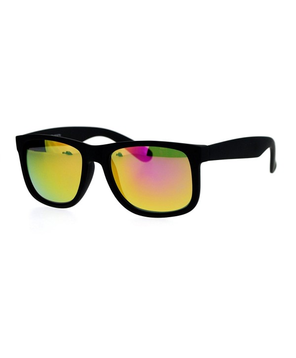 mirrored Rubberized horned Sunglasses Fuchsia