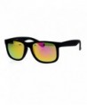 mirrored Rubberized horned Sunglasses Fuchsia