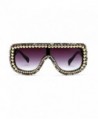 Oversized Geometric Sunglasses colorful rivet black