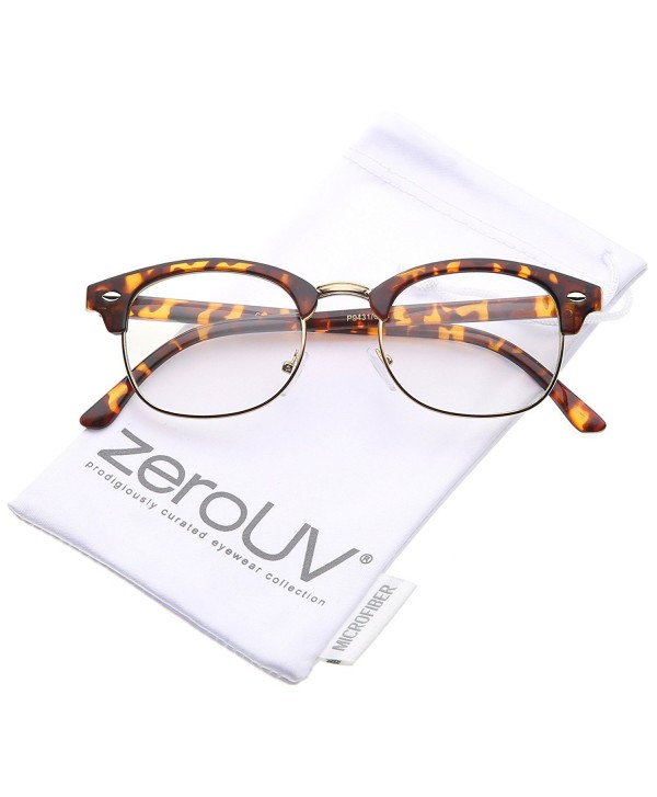 zeroUV Rimmed Bridge Eyeglasses Orange Tortoise