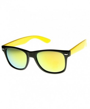 zeroUV Two Toned Mirror Sunglasses Black Yellow