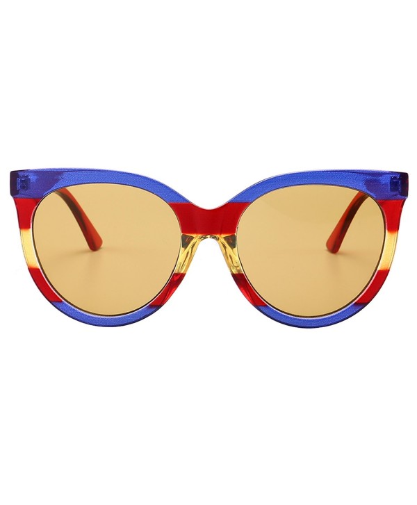 Gobiger Oversized Sunglasses Designer Blue red