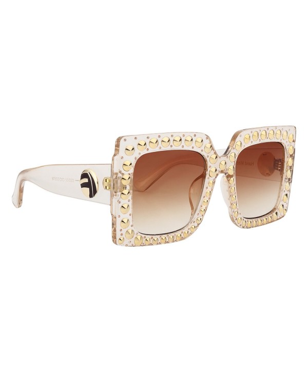 ROYAL GIRL Oversized Sunglasses Crystal Trim