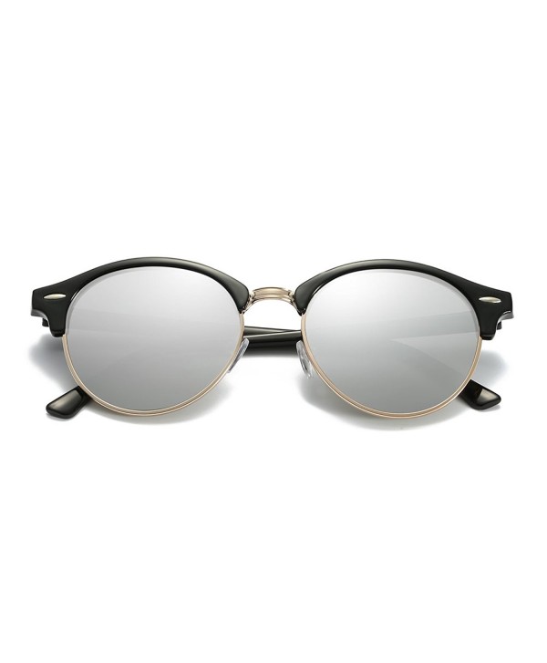 ZHILE Clubmaster Sunglasses Polarized mirrored