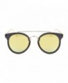 TIJN Metallic Browbar Mirrored Sunglasses