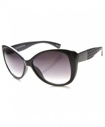 zeroUV Oversize Butterfly Sunglasses Black Black