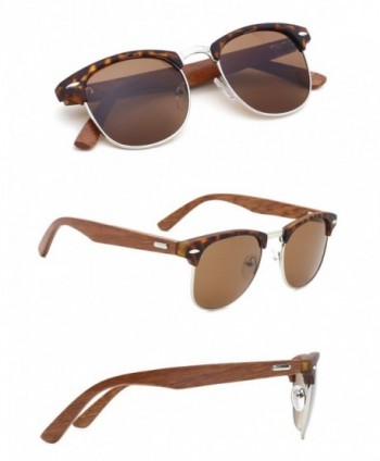 TIJN Semi Rimless Wayfarer Clubmaster Sunglasses