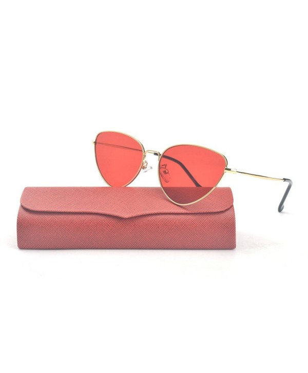 Fashion Vintage Colorful Sunglasses gold red