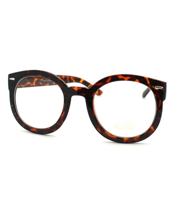 Tortoise Oversized Round Fashion Glasses