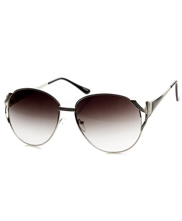 zeroUV Oversized Two Tone Sunglasses Silver Black