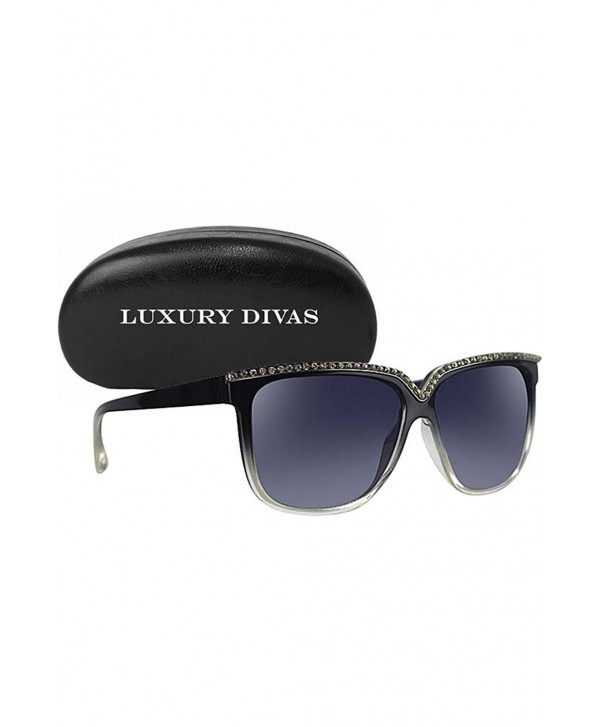 Black Rhinestone Butterfly Frame Sunglasses