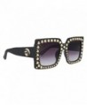 ROYAL GIRL Sunglasses Crystal Trim Black Gray