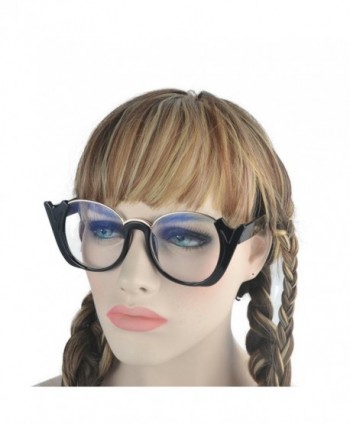 Designer Oversized Semi Rimless Sunglasses black clear