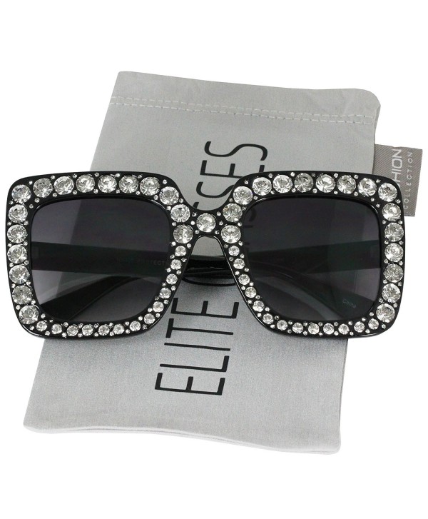 Elite Oversized Rhinestone Designer Sunglasses