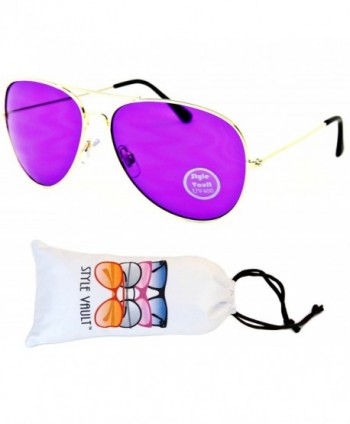 A67 vp Aviator Colored Sunglasses Gold Purple