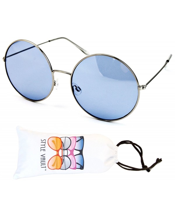 Style Vault Oversized Sunglasses Silver Sky